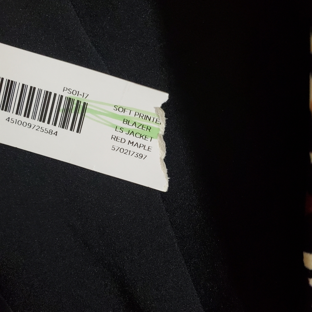NWT Chico's Blazer Jacket Red Maple Large Business Casual Satin Modern Boho - Picture 9 of 14
